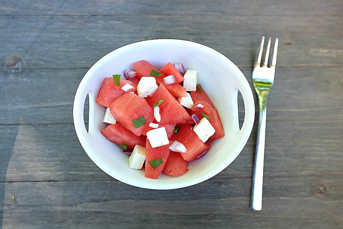 Melonen-Feta-Salat mit Minze - Schnelle Rezepte aus meiner ...