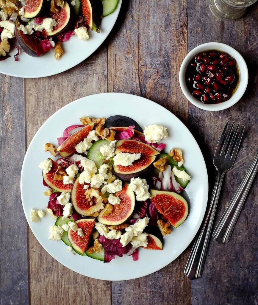 Feigensalat mit Granatapfel-Dressing - Schnelle &amp; einfache Rezepte