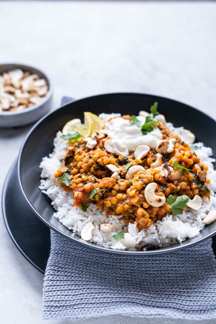 Spinat Linsen Dal Mit Basmatireis Schnelle Einfache Rezepte