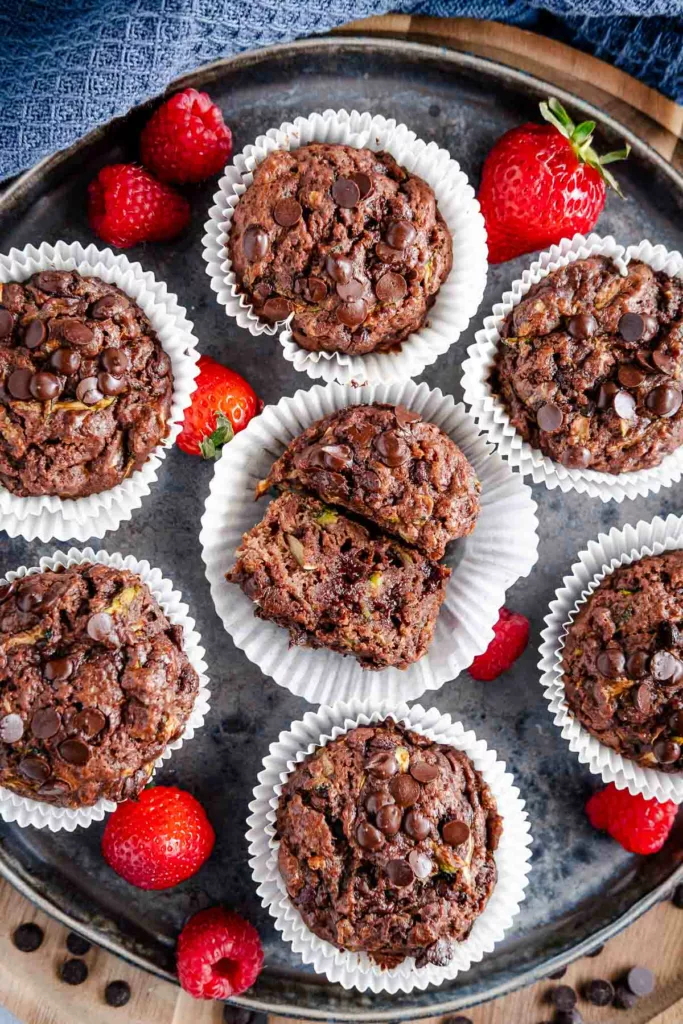 Double Chocolate Zucchini Muffins