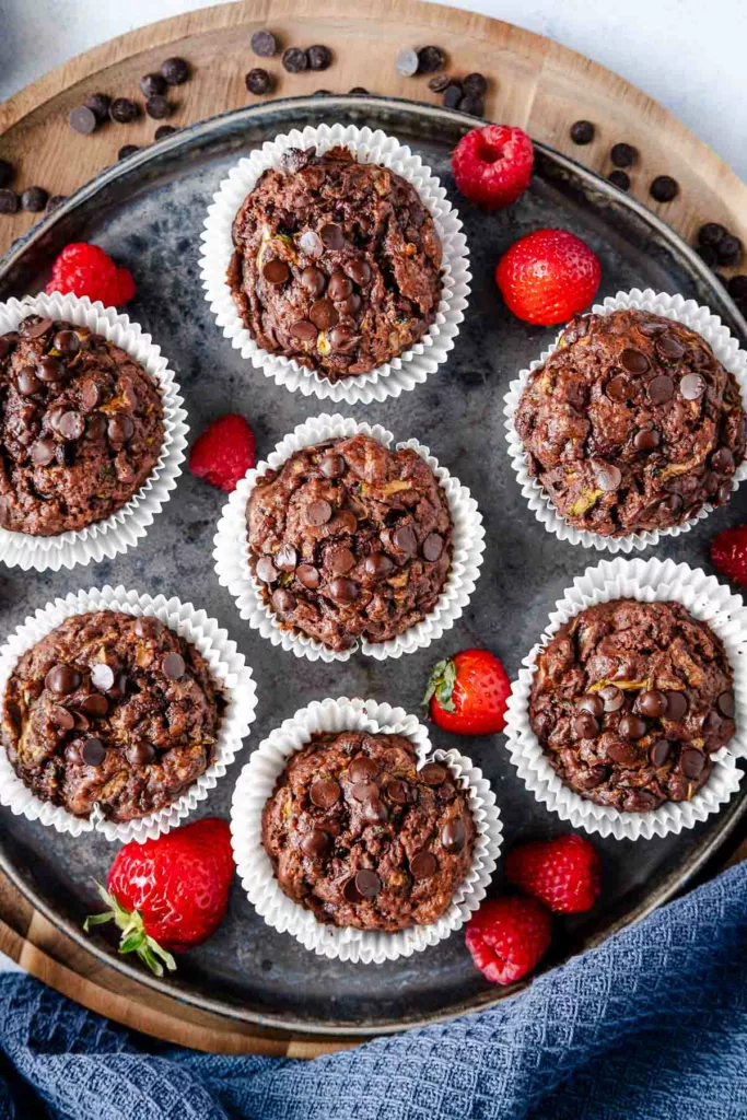 Double Chocolate Zucchini Muffins