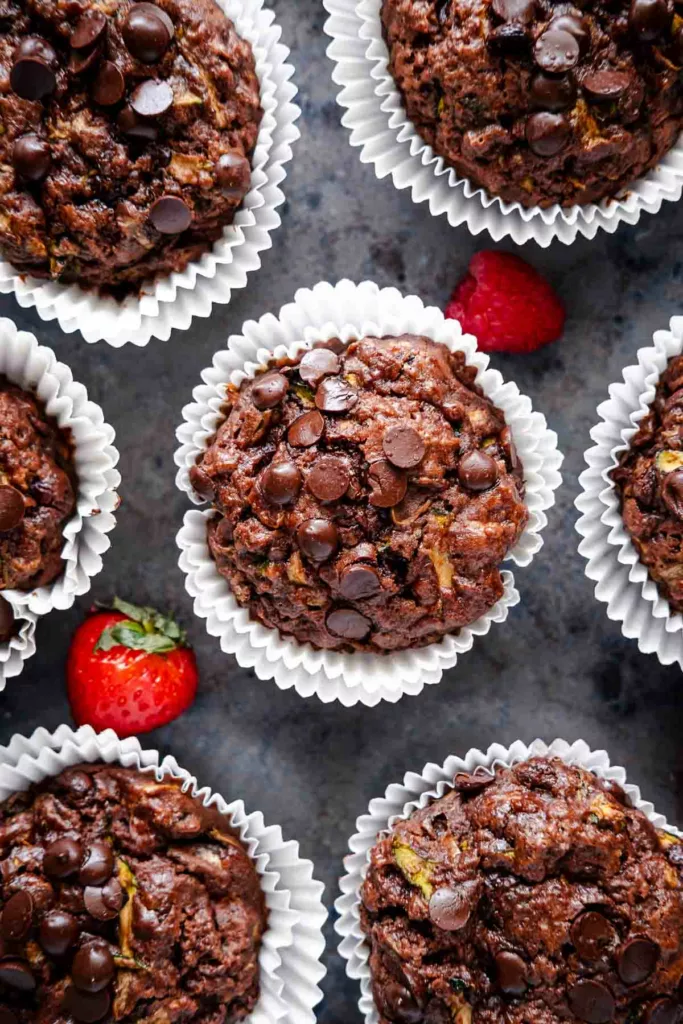 Double Chocolate Zucchini Muffins